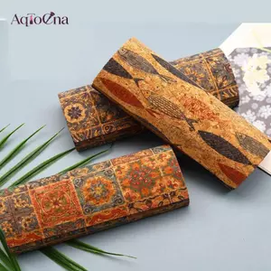 Hộp đựng kính nút chai tự nhiên AqToCna Vỏ cứng Vỏ sò Kính mắt Hộp lưu trữ đẹp mắt dành cho nam và nữ Kính cận thị AqToCna