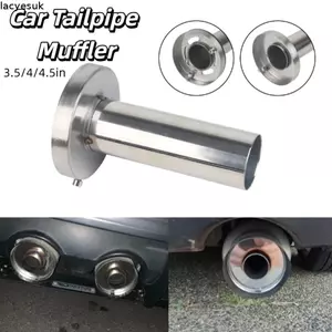 Đầu giảm thanh ống xả LACYESUK, Đầu giảm thanh ống xả Chrome bằng thép không gỉ đa năng, Im lặng bên trong Không thể tháo rời Xe giảm tiếng ồn bằng thép không gỉ 304 có thể tháo rời