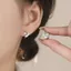 999 Bạc Kim Mai Bông Tai Lá Bông Tai Nữ Ánh Sáng Sang Trọng Cao Cấp Sang Trọng Cao Cấp Vòng Tròn Niche Thiết Kế Tai Xuyên 6.16