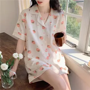 Đồ Ngủ Cổ Bẻ Hot Trên Mạng, Bộ Đồ Mặc Nhà Nhăn Bong Bóng Ngọt Ngào, Bộ Hai Chiếc Cho Nữ
