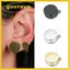 Bông tai áp lực GUSTAVA, Bông tai áp lực Keloid màu đen không viền, Thiết kế sáng tạo Màu vàng Sụn bằng thép không gỉ Phụ kiện trang sức