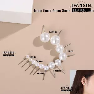 Bông tai IFANIN, Phụ kiện trang sức thanh lịch Bông tai bóng tròn, Thời trang 4mm 5mm 6mm 8mm 10mm 12mm Hình tròn Bông tai nữ