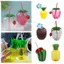 Bình Nước YUJINI, Cốc Rơm Dứa Dâu Nhựa Cấp Thực Phẩm, Dưa Hấu Sáng Tạo Chanh Dừa Hoạt Hình Trái Cây Lạnh Cốc Trái Cây Mùa Hè