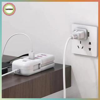 SAFENH 66W PD Sạc Nhanh Tường USB Sạc USB Hub Adapter 4 Cổng USB Type C EU Cắm Nối Dài Loại C Cáp Soet Ổ Cắm VN