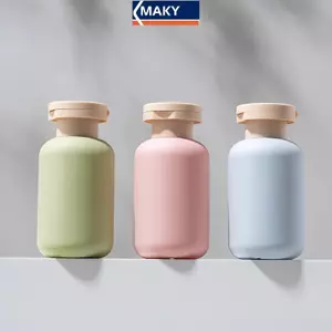 Bộ chai du lịch di động MAKY Ống bóp có thể tái sử dụng Hộp đựng silicon chống rò rỉ cho dầu gội Lotion Dầu xả cho kỳ nghỉ gia đình VN