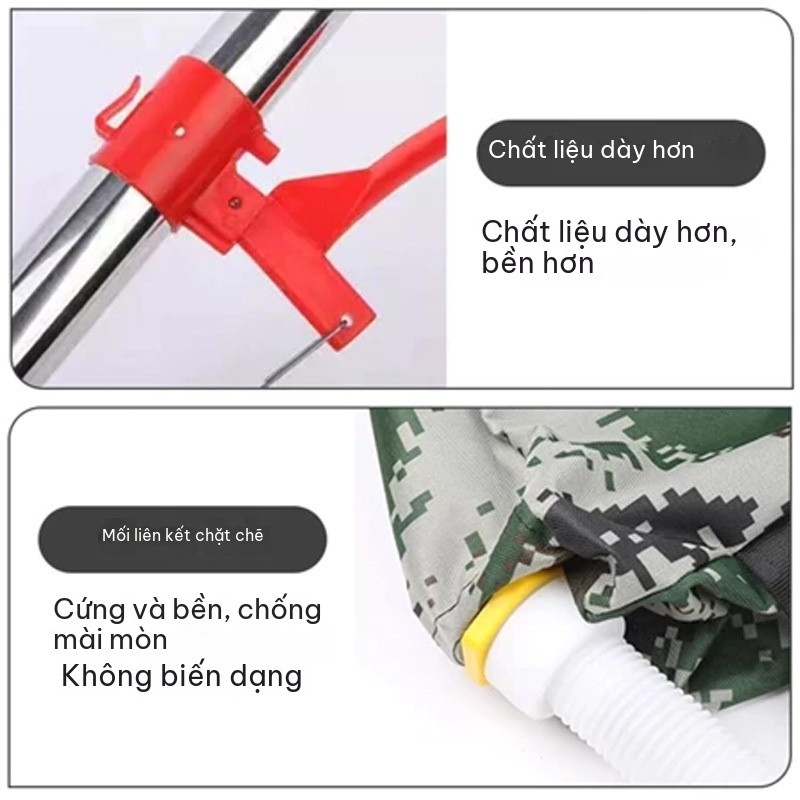 Gậy Bón Phân INOX Cầm Tay Siêu Tốc Kèm Balo Oxford 35 Cân, Dụng Cụ Bón Phân Ngô Bắp, Rau Màu Nông Nghiệp