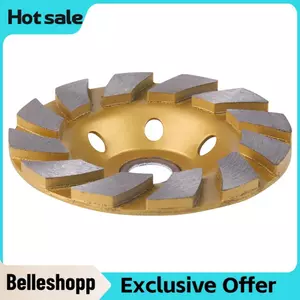 Belleshopp GOTOTOP Disco Diamantado 4 1/2 Pulgadas Đĩa mài 10 cm 6 lỗ mài mòn Phù hợp với nhiều máy mài cho đá cẩm thạch bê tông