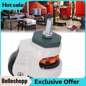 Belleshopp Bánh xe nâng thăng bằng Đường kính 40mm Bánh xe nylon Xoay 360 ° Công suất 880lbs Bánh có miếng đệm Máy có thể điều chỉnh độ cao cho gia đình công nghiệp
