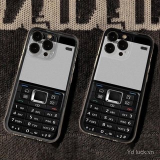Nút Retro Hợp Thời Trang Phong Cách Văn Học Ốp Lưng Thích Hợp Cho iPhone 17promax / 15 / 13 / 16pro / 12 / 11 / xr / 14plus / 7plus Vỏ Chống Va Đập