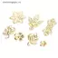 VFZ 50 Chiếc Vintage Kim Loại Lá Filigree Hoa Lát Quyến Rũ DIY Thủ Công Trang Sức Làm OTE