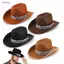 Woke Đinh tán thanh lịch Homburg Maillard Mũ tạo kiểu với đinh tán tán quyến rũ rộng vành Mũ phương Tây để mặc thường ngày