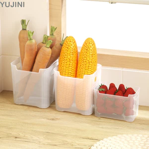 Giá sắp xếp tủ lạnh YUJINI, Hộp đựng tủ lạnh đa chức năng làm dày, Hộp đựng thực phẩm dung tích lớn có thể xếp chồng lên nhau tiết kiệm không gian Hộp đựng thực phẩm Nhà bếp