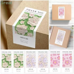 TUYỆT VỜI 50 Miếng Dán Cảm Ơn, Bao Bì Hàng Hóa Nhiều Màu Mở Đề Can, Đồ Dùng Tiệc Sáng Tạo Ủng Hộ Đám Cưới Cho Doanh Nghiệp Nhỏ Nhãn Niêm Phong Hoa Lễ Hội