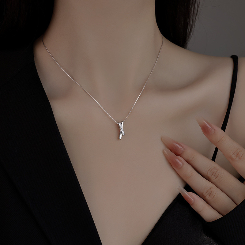 Vòng cổ bạc s925, dây chuyền xương đòn thiết kế thích hợp sang trọng nhẹ nhàng