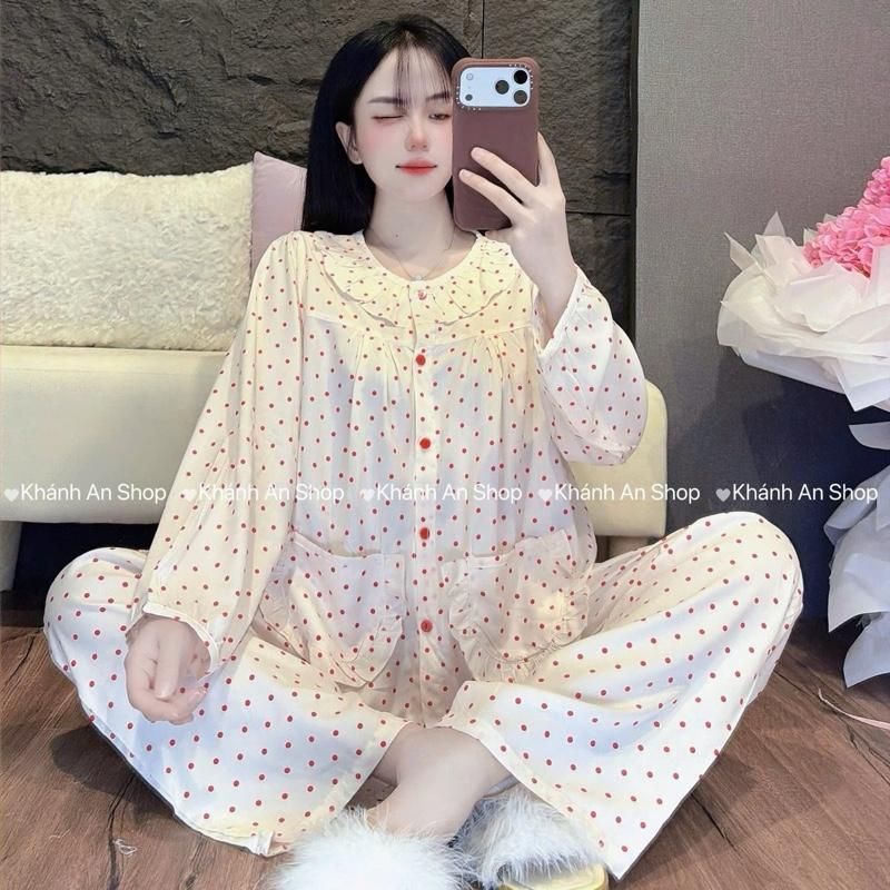 [ DEAL MỞ BÁN ] Hàng Mới Về KA107 Cao hơn 1m6 sẽ ngắn nên lên 1 size  - Đồ Bộ Tole Lanh Áo Cổ Tròn Phối Bèo Có Túi E16