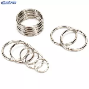 Bluelover 100 Cái / lốc Móc Chìa Khóa DIY Kim Loại Chìa Khóa Chia Nhẫn Vòng Kim Loại Móc Khóa Mới