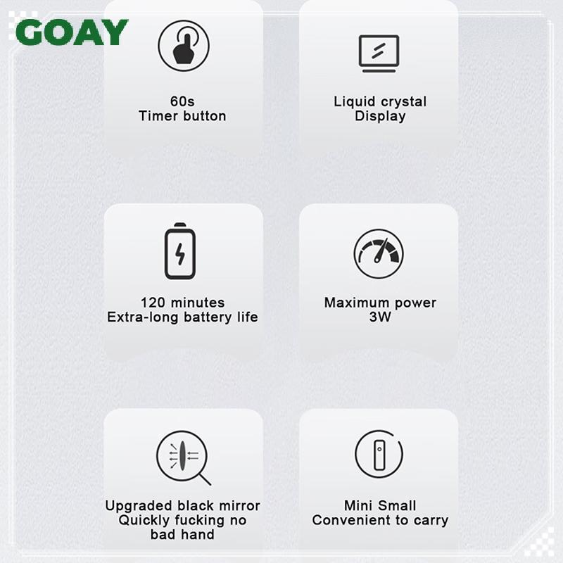GOAY Đèn UV LED mini cầm tay sạc USB sấy gel móng nhanh cho DIY tại nhà và salon nail