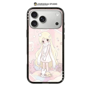 Ốp điện thoại từ tính hình chú thỏ dễ thương cho iPhone 15 14 13 16 Plus 17Pro Max 17 Vỏ khí chống sốc Bảo vệ mặt sau