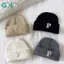 GHX Thu Đông Bé Hatfortable Màu Trơn Mũ Chữ Dễ Thương Mũ Cotton Sơ Sinh 6 Tháng Đến 4 Tuổi Trẻ Sơ Sinh Bonnet VN
