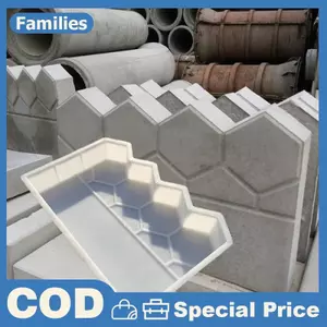 Vườn Edging Hàng rào Khuôn bê tông Có thể tái sử dụng DIY Garden Bri Khuôn cho ao cá Bayard Sân trang trí sân vườn