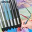 GETVOW 3 Bút Pha Dầu Pastel, Lau Đầu Xốp Mềm Bút Nhám, Di Động Có Thể Tái Sử Dụng Có Thể Giặt Nhẹ Pastel Chà Bàn Chải Cho Tranh Đồ Dùng Nghệ Thuật