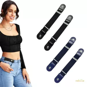 Exhila 2 Dây Thắt Lưng Vô Hình Cho Quần Chất Liệu PU Mềm Thắt Lưng Thắt Lưng Tự Động