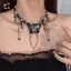 Thời Trang Bướm sel Nelace Ngọt Ngào Mát Gia Vị Cô Gái Tính Khí Phóng Đại Ánh Sáng Thiết Kế Sang Trọng Dây Chuyền Xương Đòn Da Quà Tặng Mới