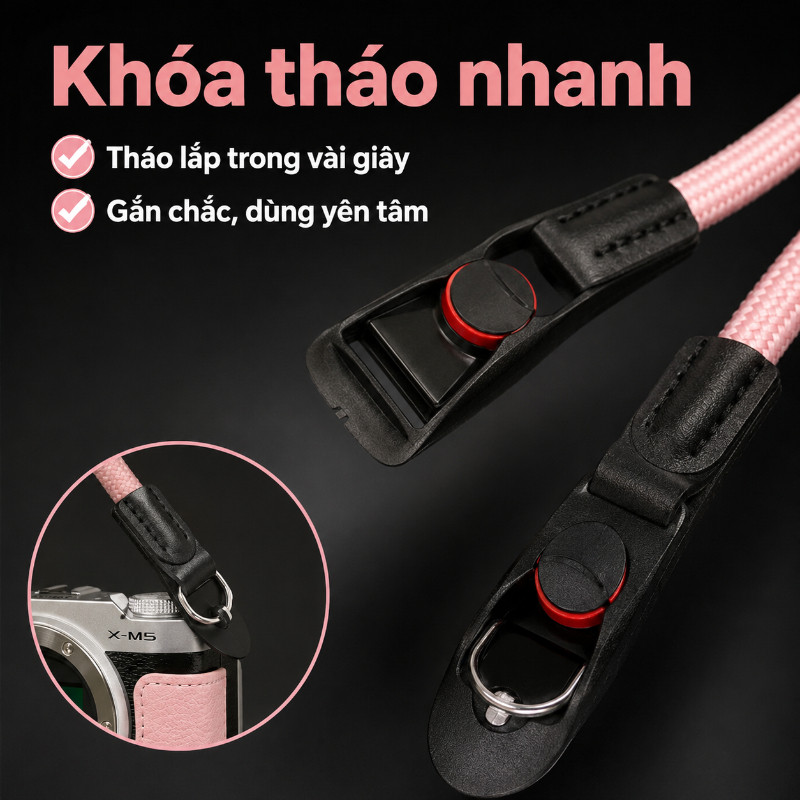 Dây Đeo Máy Ảnh Cao Cấp - Tương Thích Đa Hãng, Vừa Thời Trang Bền Bỉ, Đồng Hành Sáng Tạo