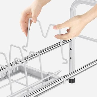 Giá để nồi dưới bồn rửa đa năng giá để nồi tủ bếp ngăn xếp rút gọn