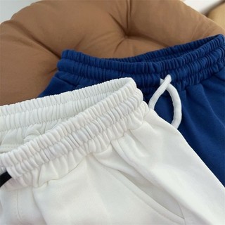 Mùa Hè Bé Gái Co Giãn Eo Dây Rút Quần Short Thể Thao Nhật Bản Phong Cách Hàn Quốc Rời Cotton Quần Crop Thường Ngày