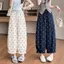 Quần ren chấm bi mỏng mùa hè Quần ren dáng rộng thon gọn hơn Áo hoa hoa tám điểm Quần thường ngày