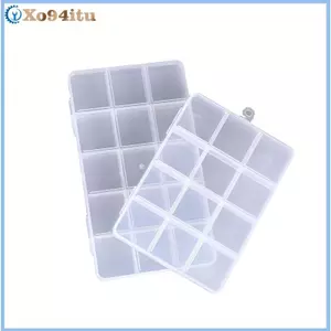 XOITU Di Động Trong Suốt Hộp Bảo Quản 12 / 28 / 40 Lưới Nhựa Trong Suốt Sắp Xếp Có Hộp Đựng Trang Sức Bông Tai Vít Móng Tay Phần VN