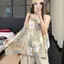 Mùa hè Boho Boho In Cami Áo Vest Kỳ nghỉ Thư giãn Thái Lan Không tay Top Beach Loose Slimmer Look Top