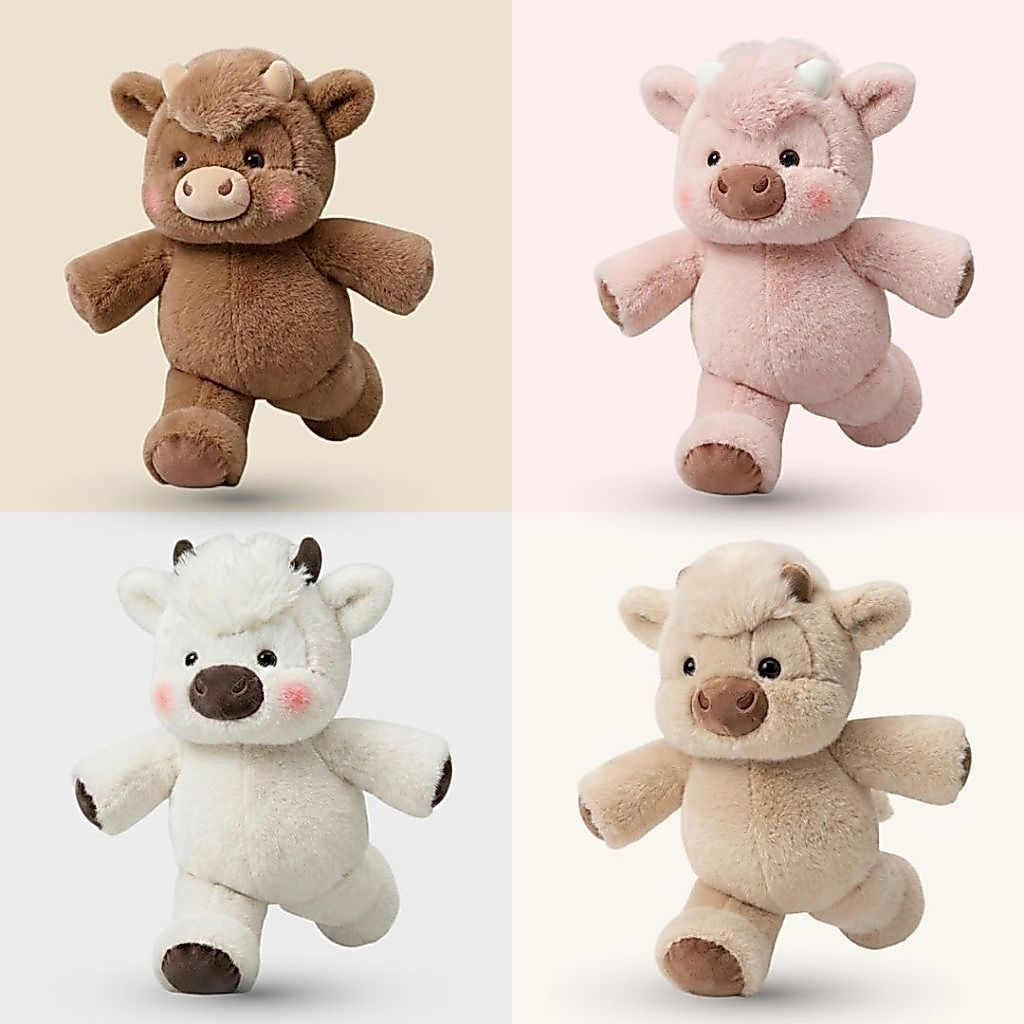 Gấu Bông Con Bò Sugaodi Chạy Bộ Dễ Thương, Thú Nhồi Bông Bò Chân Lắc Lư Làm Quà Tặng Cho Bé, Bạn Nam/Nữ Vui Nhộn