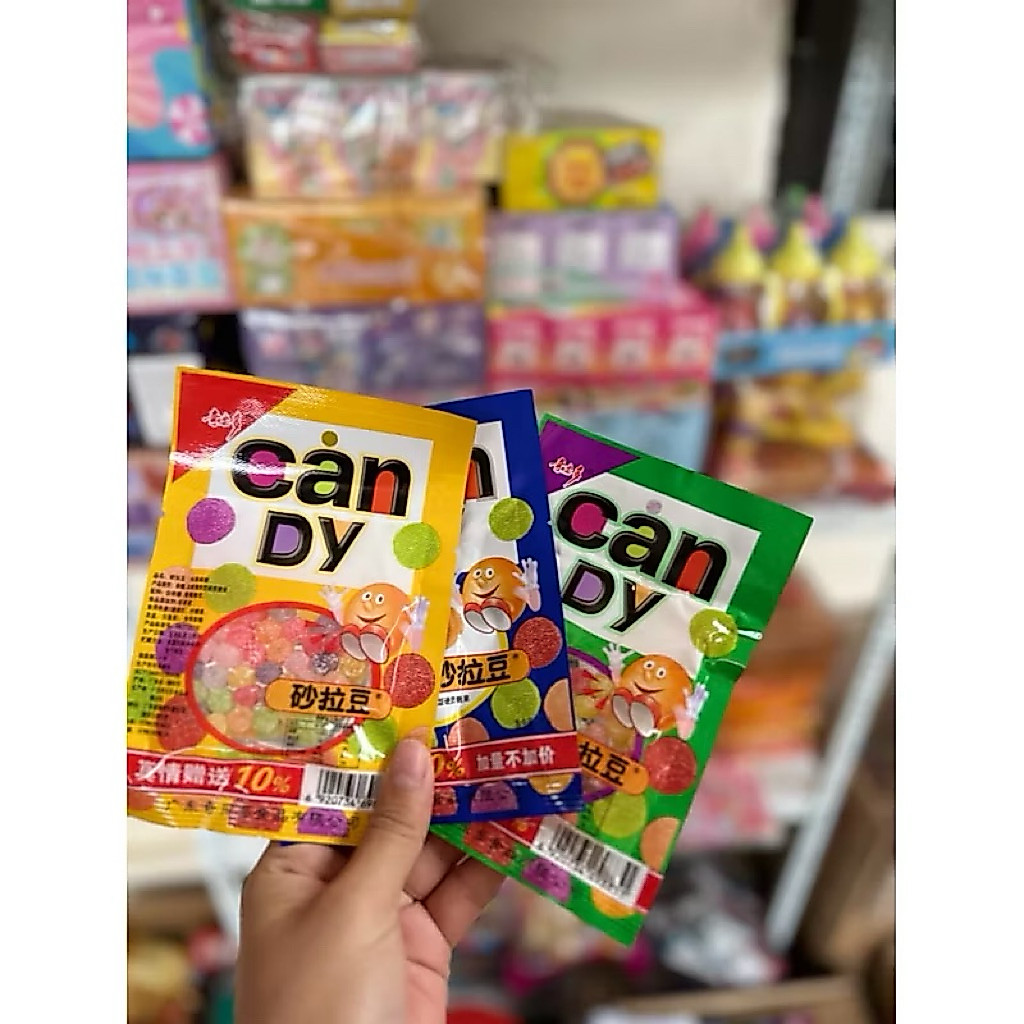 (bịch 20 gói) Kẹo Candy vị trái cây tẩm đường đồ ăn tuổi thơ