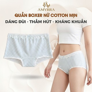 Combo Quần Lót Nữ Cotton Họa Tiết Hoa Nhí, Set Quần Chip Nữ Dáng Đùi Kháng Khuẩn AMYBRA L5522