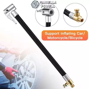 FANIELLAPOWELL Bơm Hơi Bơm Hơi Bộ Chuyển Đổi Cho Xe Đạp Xe Máy Kẹp Kết Nối Lốp Khóa Máy Bơm Không Khí Ống Nối Dài