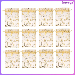 Bộ 50 Túi Goodie Cô Dâu Tắm Organza Túi Dây Rút Nhỏ Cho Quà Kevga