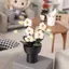 MJnmc Sống Động Như Thật Thu Nhỏ Giả Phalaenopsis Hoa Lan Chậu Cây Bền Nhà Búp Bê Trang Trí Cho Trẻ Em DIY Nhà Búp Bê Cảnh Trang Trí Quà Tặng Mới