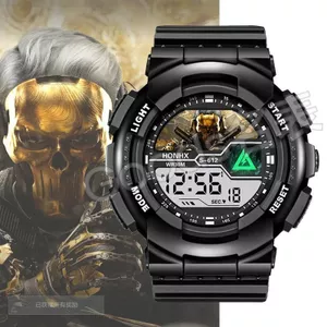 Đồng hồ thể thao kỹ thuật số chủ đề Skeletonman Đồng hồ Delta Đồng hồ trẻ em kuy hạng ba