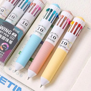 VA 3 Bút Nhiều Màu 10 Màu Trong 1 Bút Viết Để Ghi Chú Nhật Ký Bút Bi Có Thể Thu Vào Cho Trường Văn Phòng