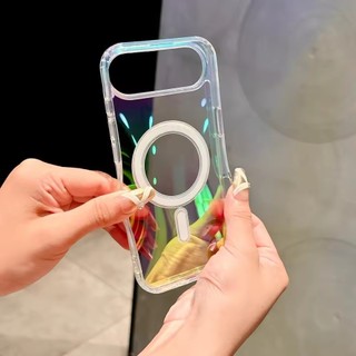 [JLK] ốp iphone 17 pro feỐp từ tính trong suốt Gradient đầy màu sắc Aurora cho iPhone 17 16 15 14 Pro Max Plus 13 12 11 17 Air Transparent Soft TPU Cover cho S25 Edge S24 S23 FE S22 Ultra A16 A26 A36 A56