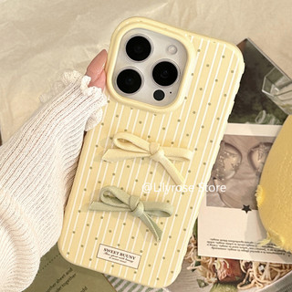 Ốp Lưng Phong Cách Hàn Quốc Cho iPhone 12 13 14 15 16 Pro Max Apple iPhone Case Nơ Mềm 3D Nơ