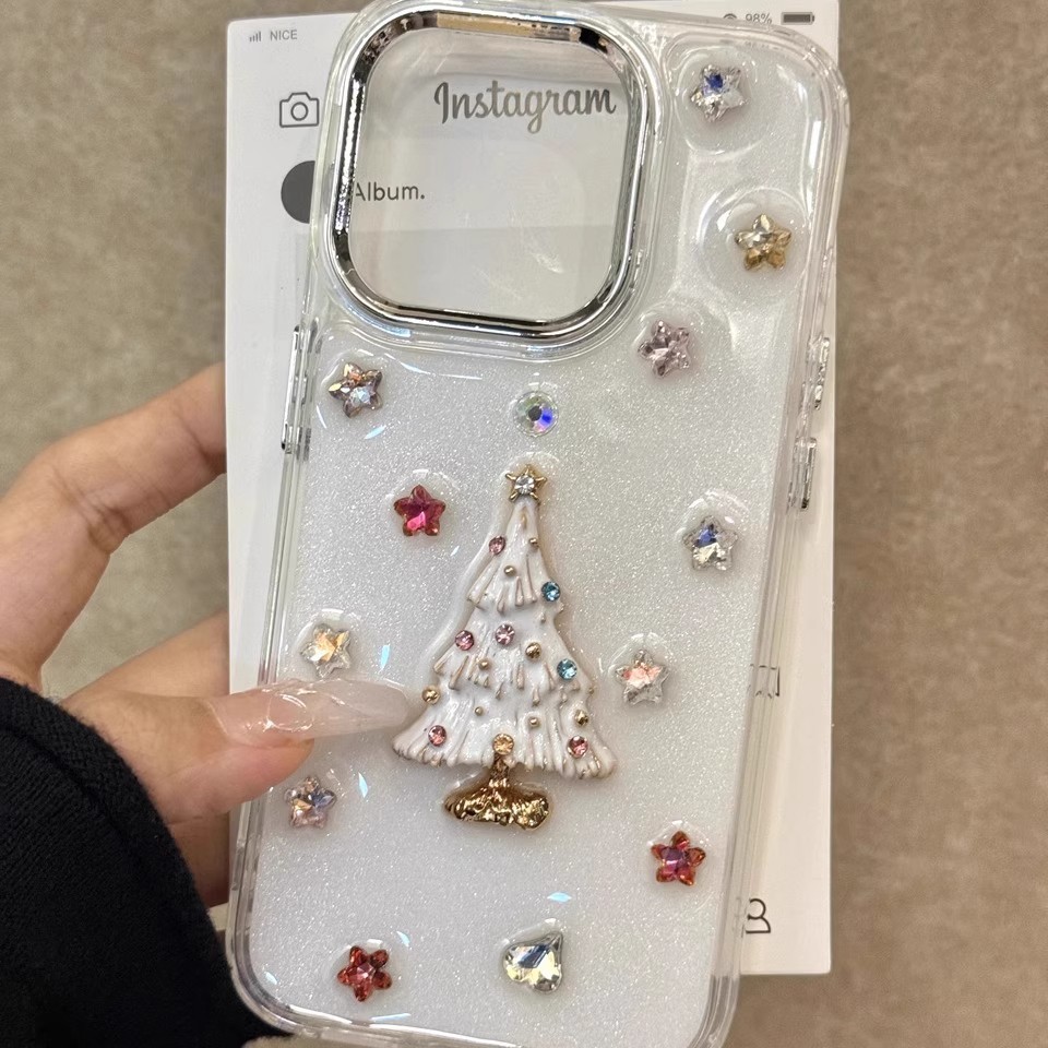 ✨Spot】[Ốp Điện Thoại Cây Giáng Sinh] Apple 16pro / iPhone15promax / 14Plus, Bao Gồm Tất Cả Chống Sốc