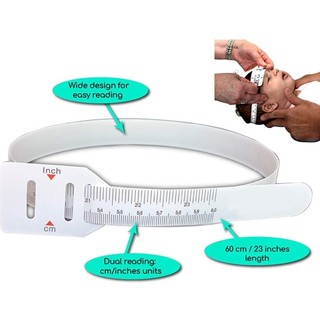 QUIM 2 Cái Băng Đo Chu Vi Đầu Nhựa 60cm Dụng Cụ Chính Xác Cho Bé Kid