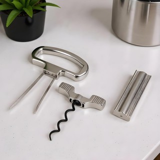 Dụng cụ tháo nắp chai hai mặt đa chức năng Ah-So Old Wine Opener Bia Corkscrew antirtvn