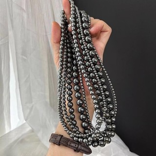 [ DAISYN ] N1016 vòng cổ ngọc trai xám đen , dây chuyền ngọc trai nhân tạo , chuỗi hạt ngọc
