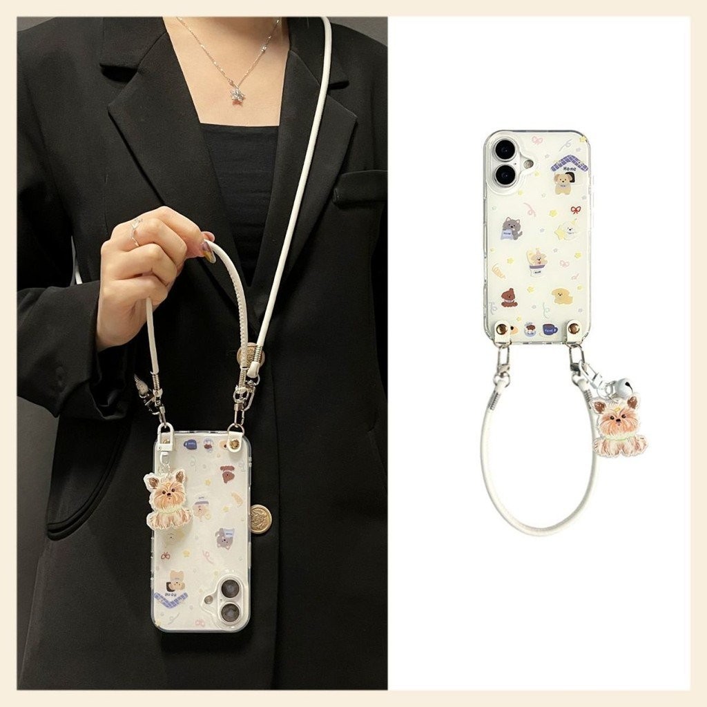 Star Puppy Tag Thích hợp cho iPhone17PROMAX Vỏ điện thoại chéo 16 Phong cách mới 15 / 14 Niche 13 / 12