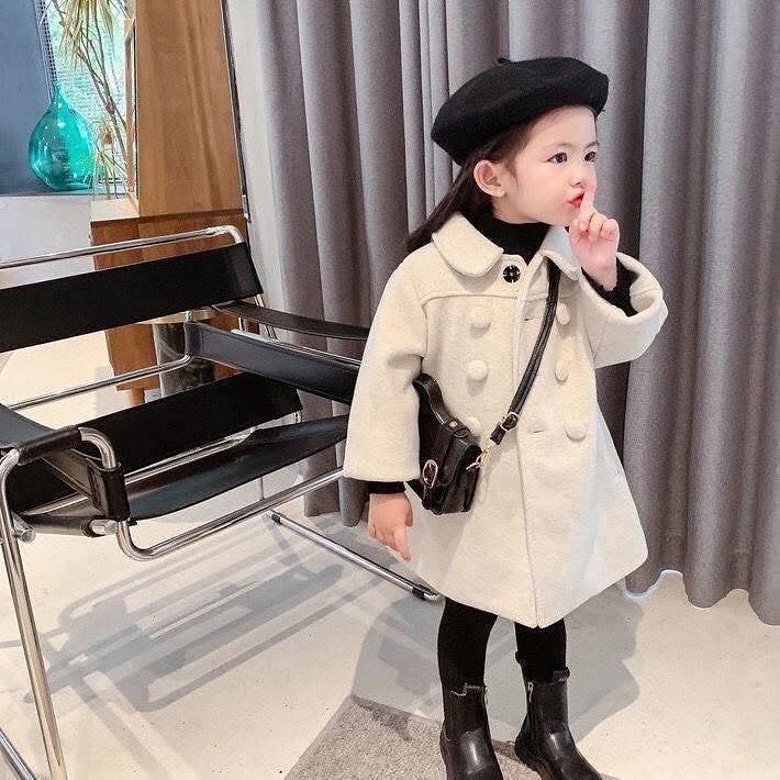 ÁO KHOÁC DẠ KID BÉ GÁI 2 MÀU