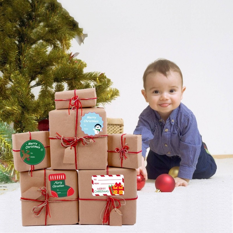2 / 5 Tờ Giáng Sinh Chúc Mừng Phước Lành Đồ Chơi Trẻ Em Lễ Hội Trang Trí Tấm Nhãn Tự Dính